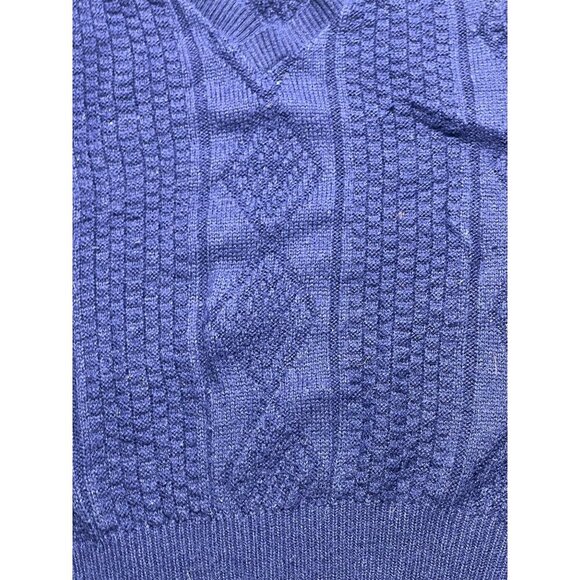 Vintage Brian MacNeil Navy Blue Acrylic Sweater Vest - Large - Picture 12 of 12